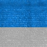 Malla sombreo ratcher azul/blanca 2x100m