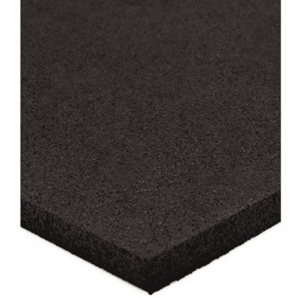 Pavimento deportivo sport negro 4mm | 1,25x10m Pavimento antideslizante fabricado a partir de caucho SBR y 5% partículas de EPDM. Especialmente indicado para su uso en centros deportivos profesionales de color negro para gimnasios