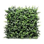 Jardín vertical Eucalipto 50x50cm • Color: hojas verdes • Detalle: hojas verdes con distinta tonalidad • Medida: 50 x 50 cm
