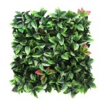 Jardín vertical Photinia rojo 50x50cm | pack 4 piezas • Color: hojas verdes • Detalle: hojas verdes con la terminación de algunas hojas en rojo • Medida: 50 x 50 cm • Pack 4 unidades